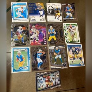 13 card Los Angeles Chargers lot Joey Bosa Justin Herbert Ladd McConkey Joe Alt